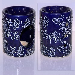 aromalampa-sinij-cilindr-s-cvetami-keramika-glazur-a18739